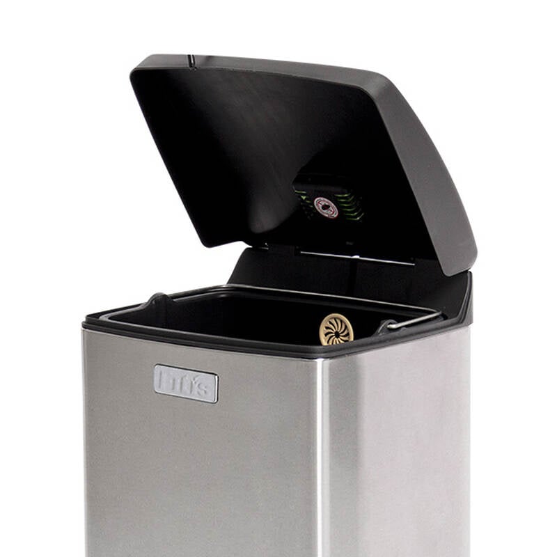 Th&ugrave;ng R&aacute;c inox Fitis Premium 22L - Vu&ocirc;ng đạp cao - 3 M&agrave;u (Inox mờ, Trắng, Đen) - SPL1-901, SPL1-904, SPL1-903 image number null